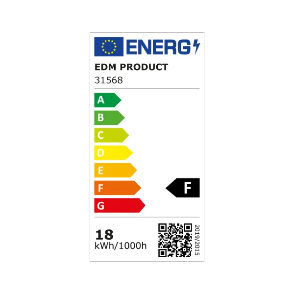 LED apšvietimas EDM 31568 F 18 W 1820 Lm 3 vnt. (4000 K)