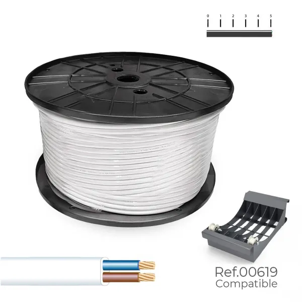 Elektriskā kabeļa šļūtene Sediles Balts 2 x 1,5 mm 200 m h05vvh2-f