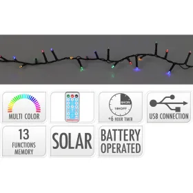 Wreath of LED Lights Lifetime Multicolour 20 m Solar