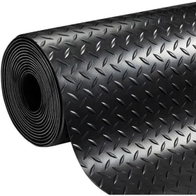Roll of Anti-Slip Material Exma Musta Luonnonkumi 1 x 10 m Timantti