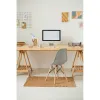 pöytälamppu EDM 32015 Valkoinen Luonnollinen Puu Teräs 40 W 12 x 17 x 45 cm