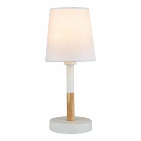 Stalinė lempa EDM 32016 Balta Medžio Plienas 40 W 220-240 V Ø 13 x 32 cm