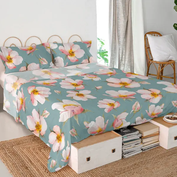 Top sheet HappyFriday Spring blossom Multicolour 210 x 270 cm