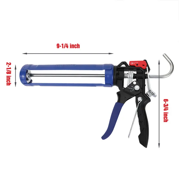 Силиконовый пистолет Workpro Синий Чёрный 230 mm