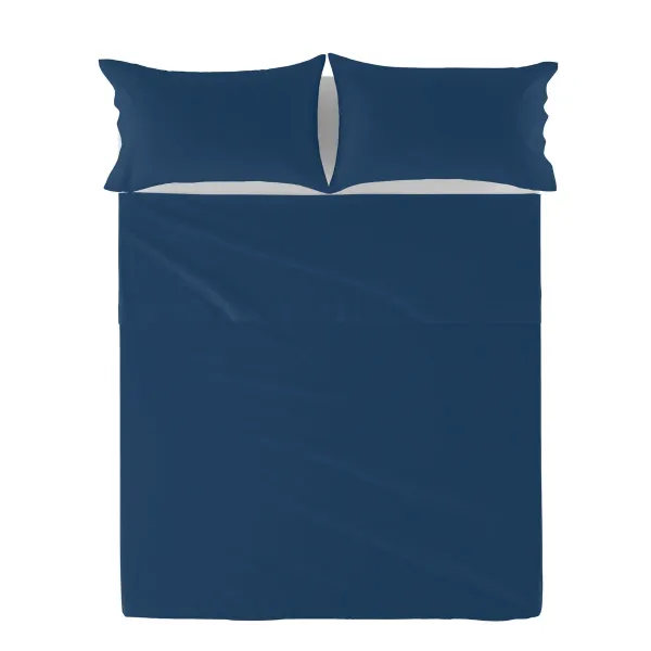 Top sheet HappyFriday Basic Navy Blue 180 x 270 cm