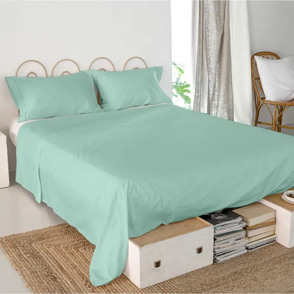 Top sheet HappyFriday Basic Mint 180 x 270 cm