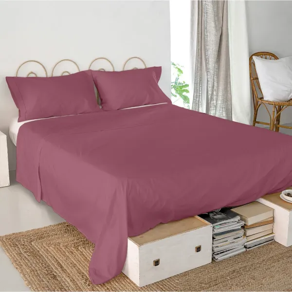 Top sheet HappyFriday Basic Magenta 180 x 270 cm