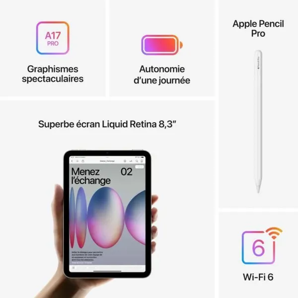 Planšete Apple iPad mini 8,3" 128 GB Balts