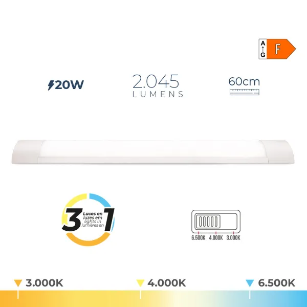 Светодиодная лампа EDM 31865 F 20 W 2045 Lm (3000 K) (4000 K) (6500 K)