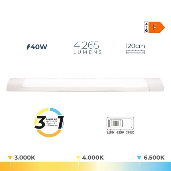 LED-lamppu EDM 31866 F 40 W 4265 Lm (3000 K) (4000 K) (6500 K)