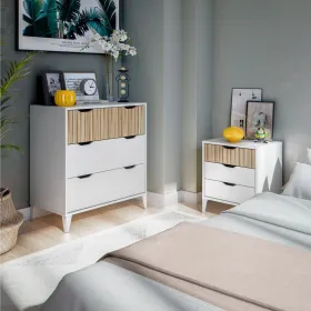 Chest of drawers Forés White Natural 70,5 X 40 X 76 CM