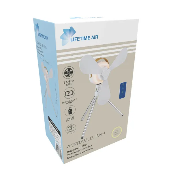 Tafelventilator Lifetime Balts 28 x 28 x 34 cm