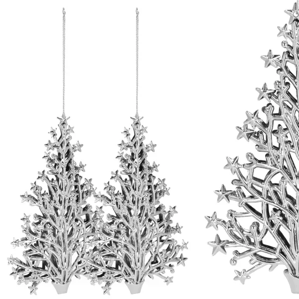 Ziemassvētku eglītes dekorācijas Springos CA1063 15,5x10,5x2cm 2gab.