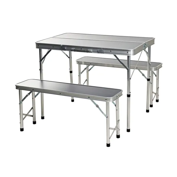 Stalo rinkinys su 2 kėdėmis Redcliffs 90 x 60 x 70 cm Pilka (3 Dalys)