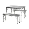 Galda komplekts ar 2 krēsliem Redcliffs 90 x 60 x 70 cm Pelēks (3 Daudzums)