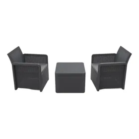Staliukas ir 2 krėslai Shaf Antracito 57 X 57 X 42 CM (3 Dalys)