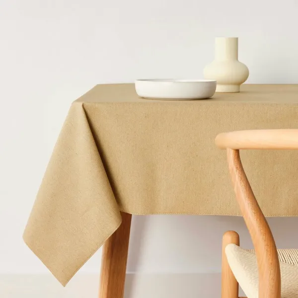 Stain-proof resined tablecloth Belum Liso Natural 150 x 150 cm