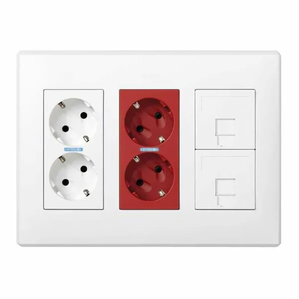 Plug socket Simon White Surface 250 V 16 A (6 Units)
