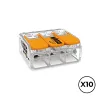 Ātrs savienotājs Wago 22,9 x 21,1 x 10,1 mm 450 V 3 conexiones 6 mm (10 gb.)