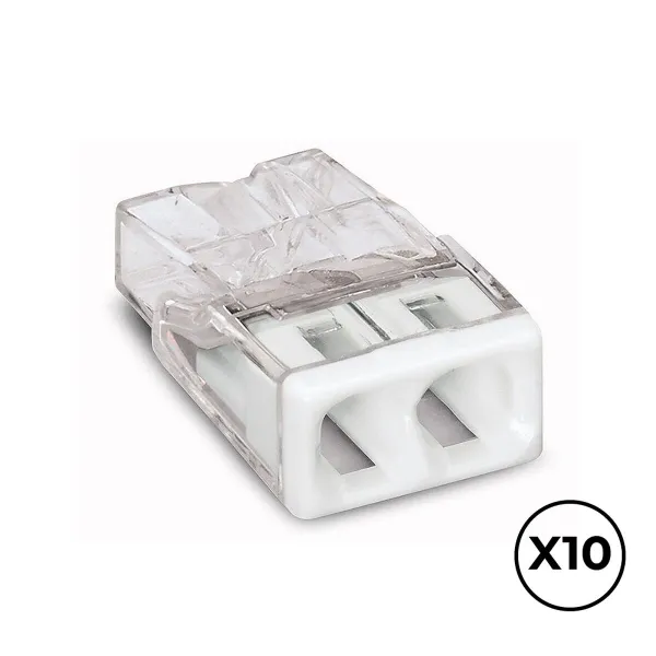 Quick connector Wago 2,5 mm Connections x 2 (10 Units)