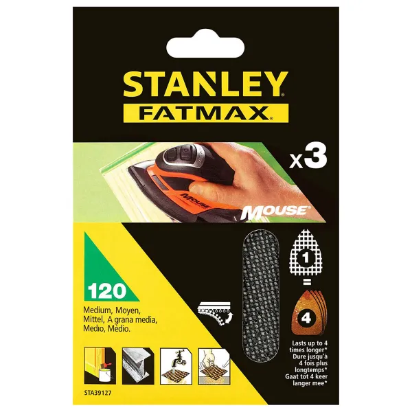 Sanding sheets Stanley 3 Pieces