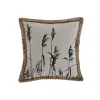 Cushion Home ESPRIT Black Beige Fringe Boho 45 x 45 cm