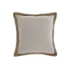 Cushion Home ESPRIT Black Beige Fringe Boho 45 x 45 cm