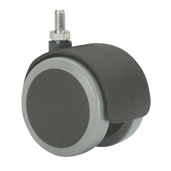 Rueda Ruedas Alex Melns Pelēks Neilons Poliuretāns Ø 5 cm 10 x 15 mm 50 kg rotējošs