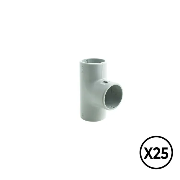 Kytkin Tupersa PVC T-muotoinen Ø 20 mm (25 osaa)