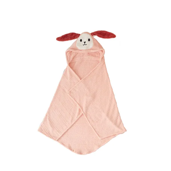 Bath towel Crochetts Pink 128 x 2 x 110 cm Rabbit