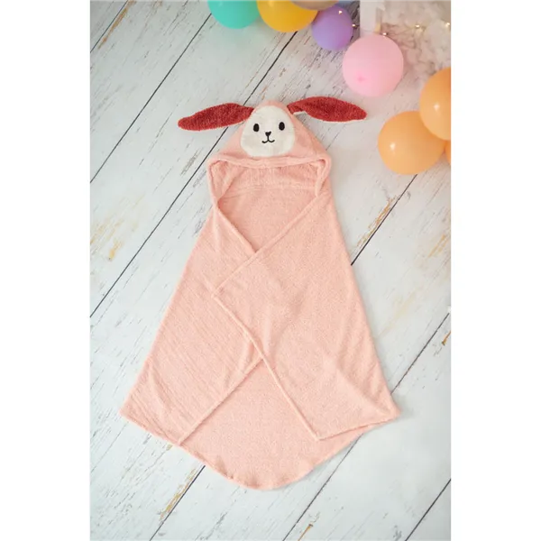 Bath towel Crochetts Pink 128 x 2 x 110 cm Rabbit