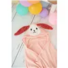 Bath towel Crochetts Pink 128 x 2 x 110 cm Rabbit