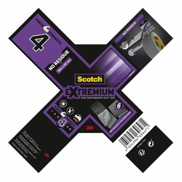 Американская лента Scotch 18 m x 48 mm Серый