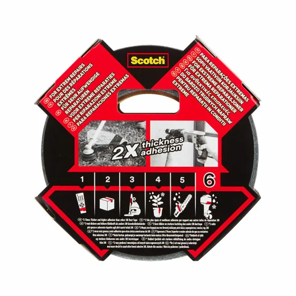 Ilmastointiteippi Scotch extremium 6 ultra 25 m x 48 mm Musta