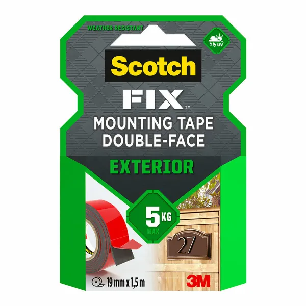 Divpusēja lente Scotch 19 mm x 1,5 m