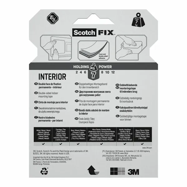 Double Sided Tape Scotch 19 mm x 5 m White