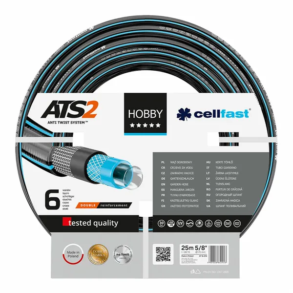 Hose Cellfast Hobby Ats2 PVC 25 m Ø 15 mm 6 layers