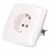 Plug socket F-line White 16 A Schuko