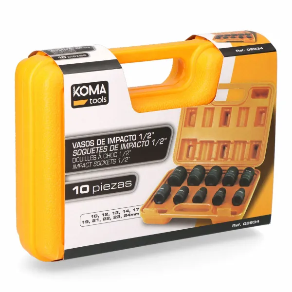 Trieciena Ligzdu Komplektu Koma Tools 10, 12, 13, 14, 17, 19, 21, 22, 23, 24 MM 10 Daudzums