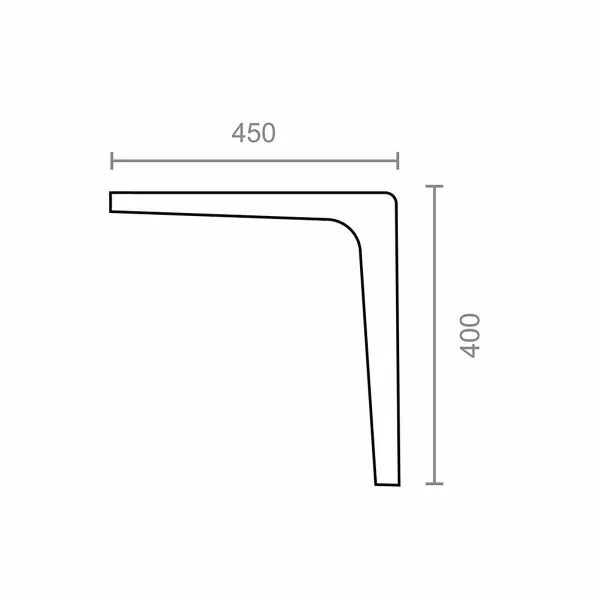 Kolmnurk Micel plm01 Valge 45 x 40 cm