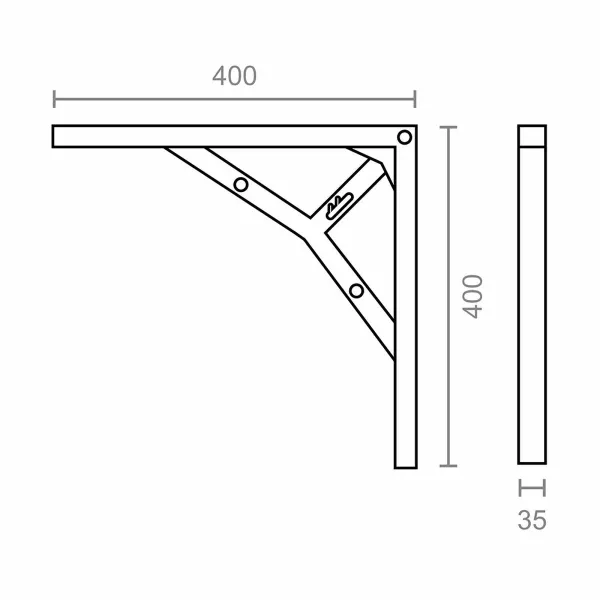 Set square Micel plm06 Shiny Chromed 40 x 40 cm