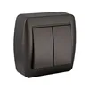 Double Toggle Switch Solera Mural 7,4 x 7,2 x 2,8 cm 250 V 10 A Graphite