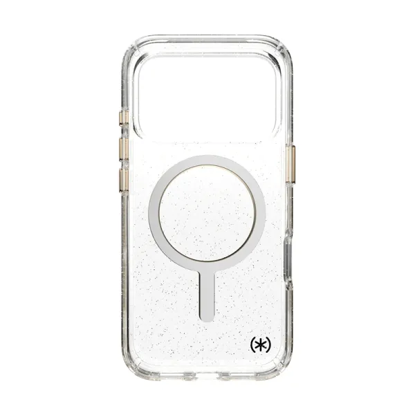 Speck Presidio Lux MagSafe - iPhone 17 Pro Case (Glitter / Gold Metallic)