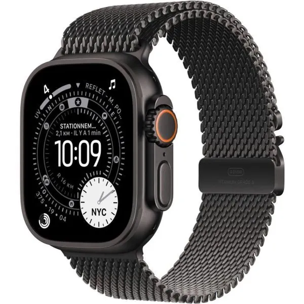Viedpulkstenis Apple Melns 49 mm
