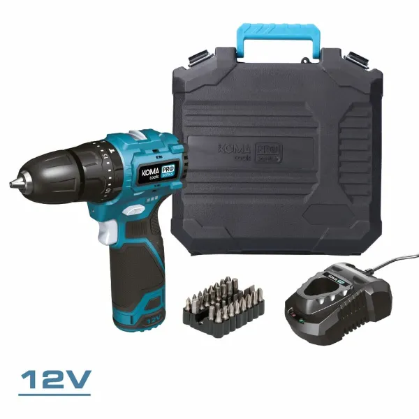 Набор дрелей и аксессуары Koma Tools 12 V