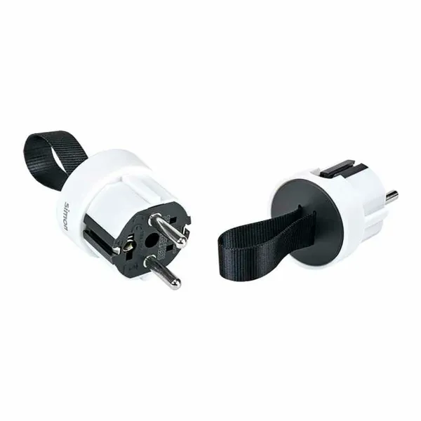Pin plug Simon White 250 V