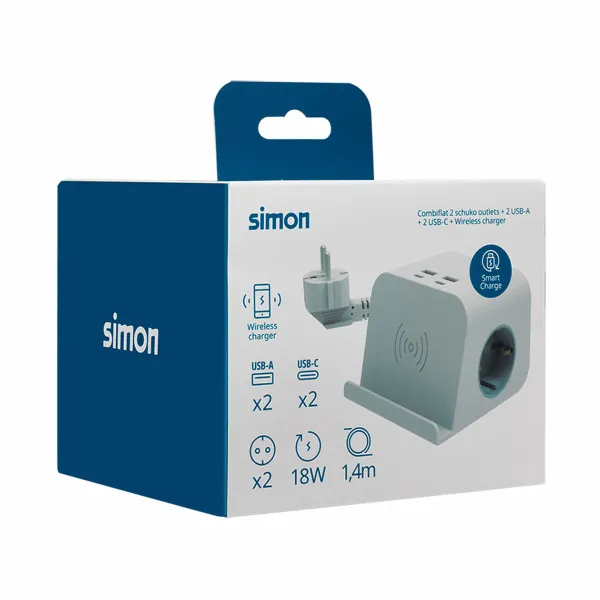 Kištuko lizdas Simon Balta 250 V 16 A