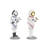 Decorative Figure Home ESPRIT Blue White Red Silver Lady Astronaut 10 x 11 x 29 cm (2 Units)