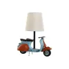 Desk lamp Home ESPRIT Blue Orange Linen Metal 31 x 15 x 34 cm