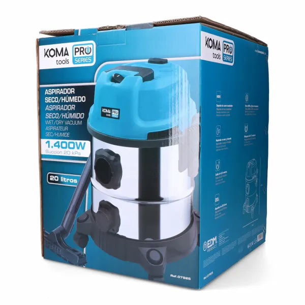 Märkä ja kuiva pölynimuri Koma Tools 1400 W 20 L